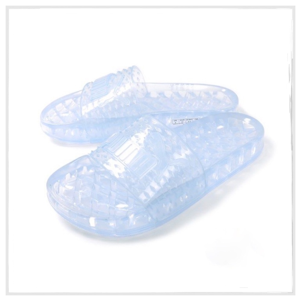 Fenty X Puma Rihanna Light Blue Jelly Slides - Picture 3 of 4